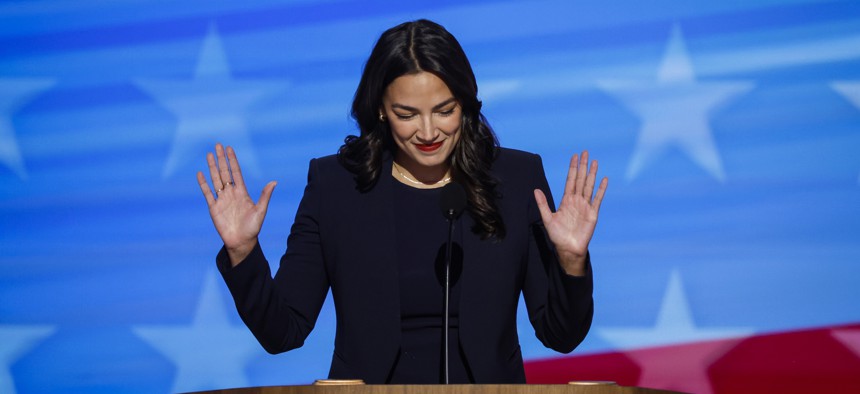 Alexandra Ocasio Cortez at the DNC