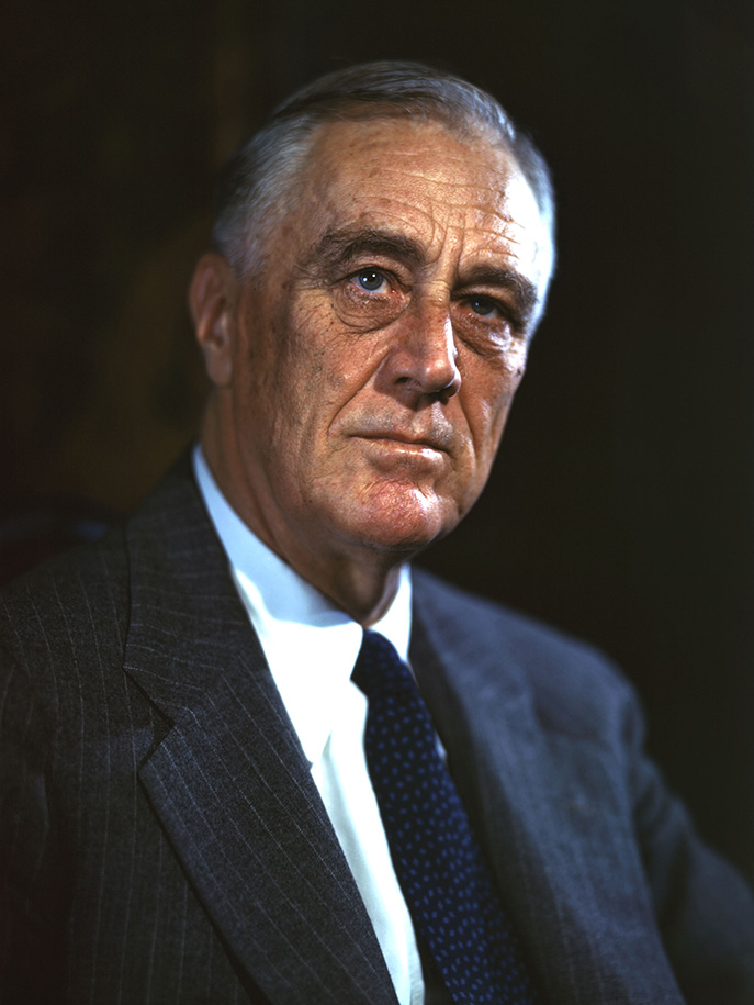 A photo of Franklin D. Roosevelt.